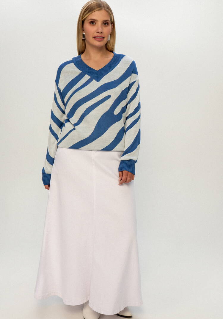 Джемпер с принтом зебра шир.  750, рис. 46