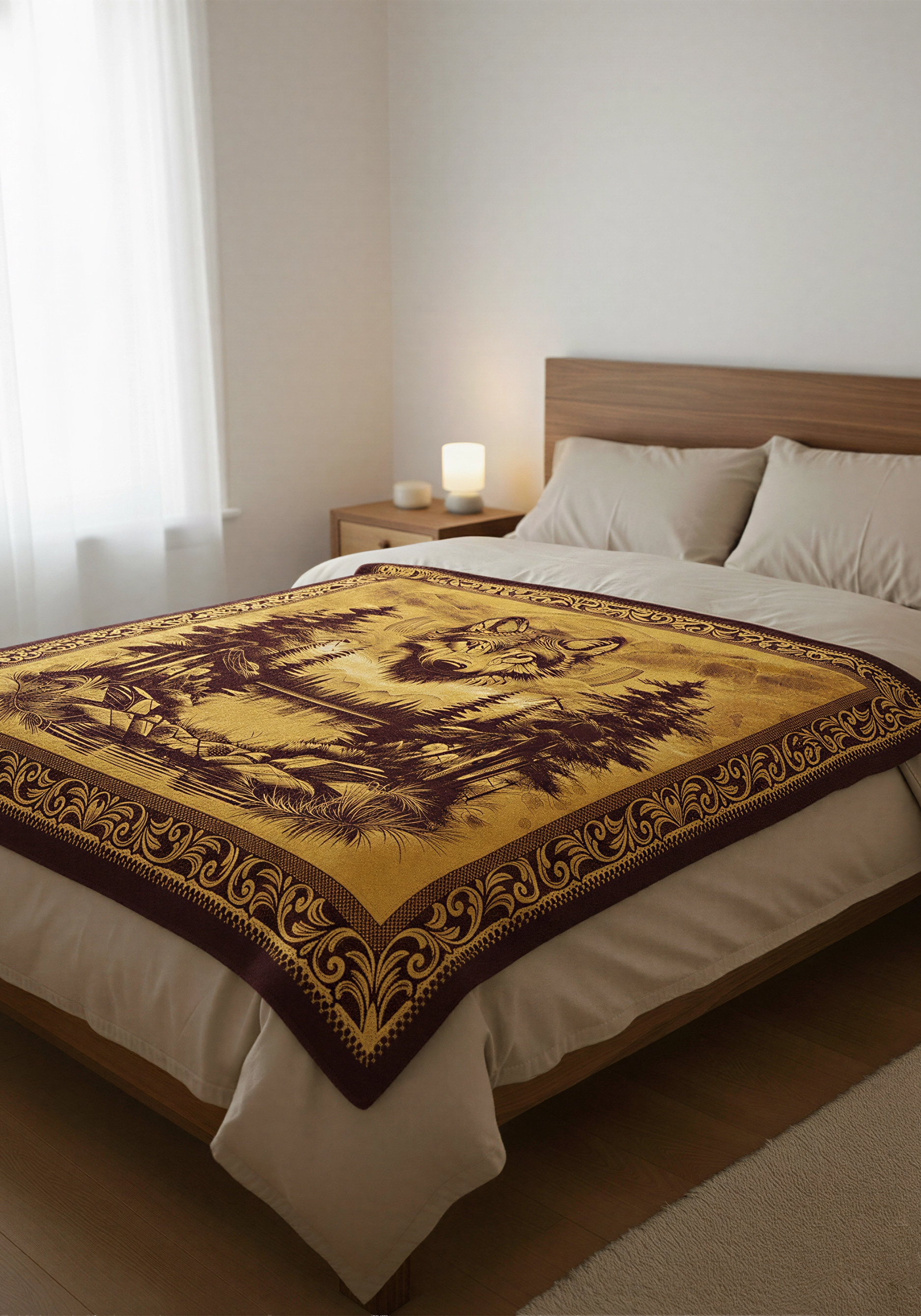 Простыня махровая Царь зверей