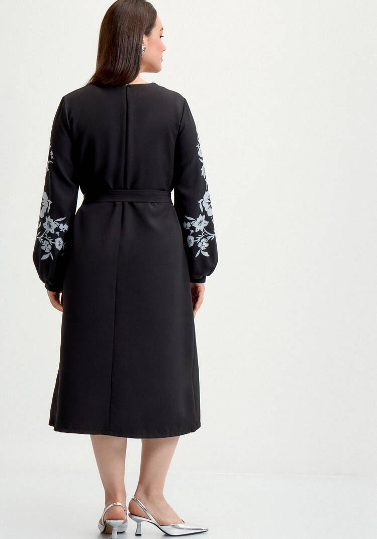 Платье с цветочным принтом А-силуэта шир.  750, рис. 12