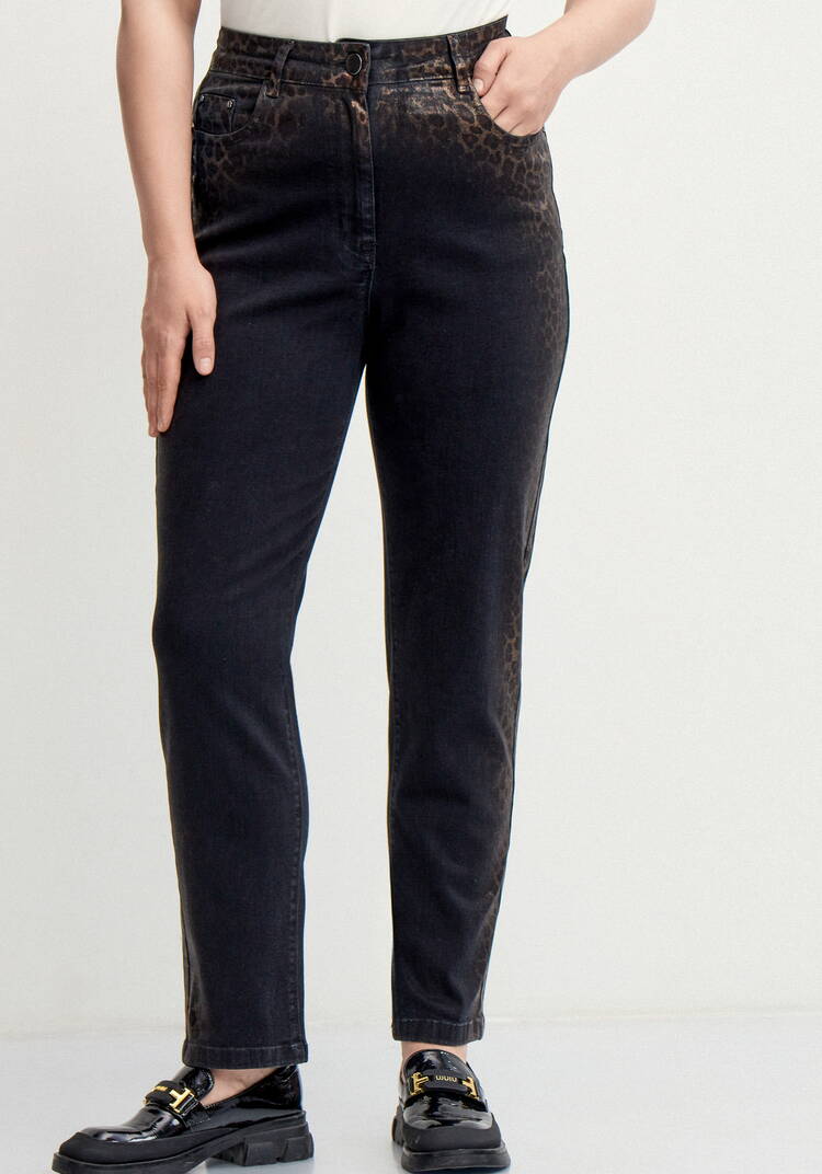 Джинсы с леопардовым напылением шир.  750, рис. 12