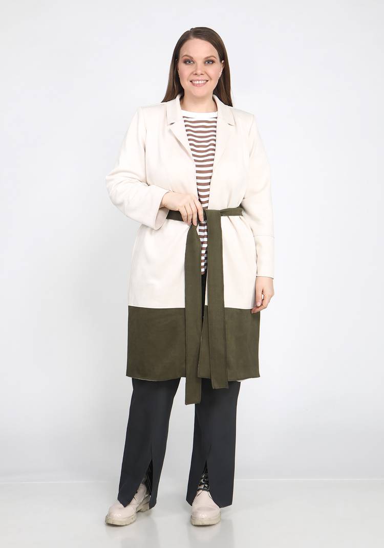 Кардиган из эко-замши с поясом шир.  750, рис. 12