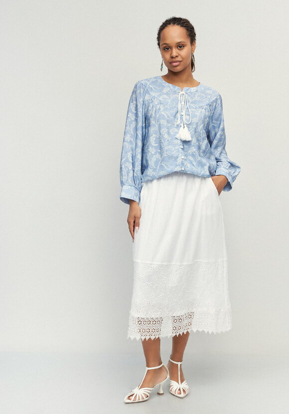 Блуза с цветочным принтом Эмилия шир.  580, рис. 7