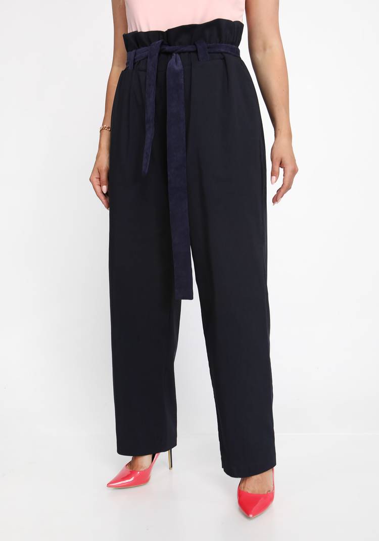 Брюки свободные с декоративным поясом шир.  750, рис. 9