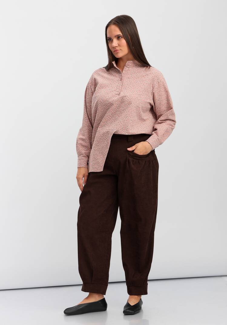 Брюки-бананы с манжетами по низу шир.  750, рис. 7