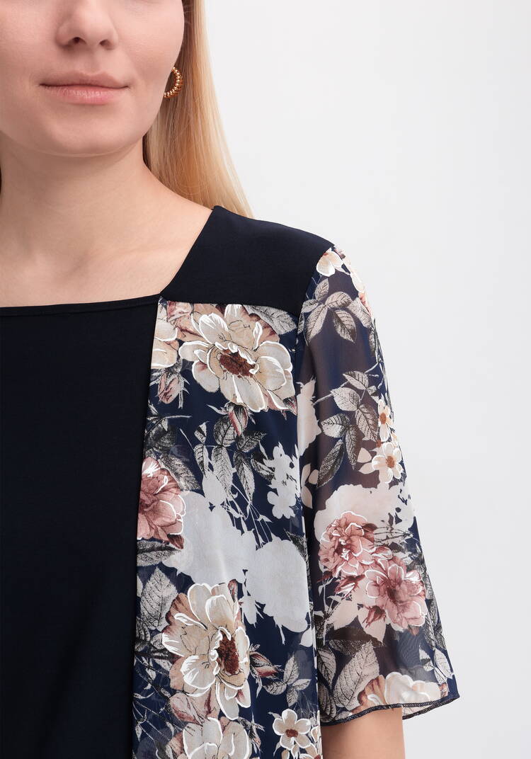 Платье с шифоновой накидкой с узором шир.  750, рис. 17