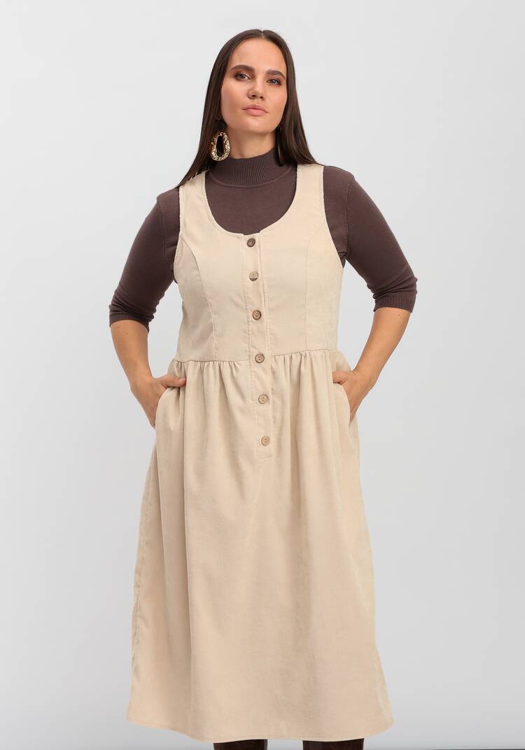 Сарафан из вельвета на пуговицах шир.  750, рис. 15