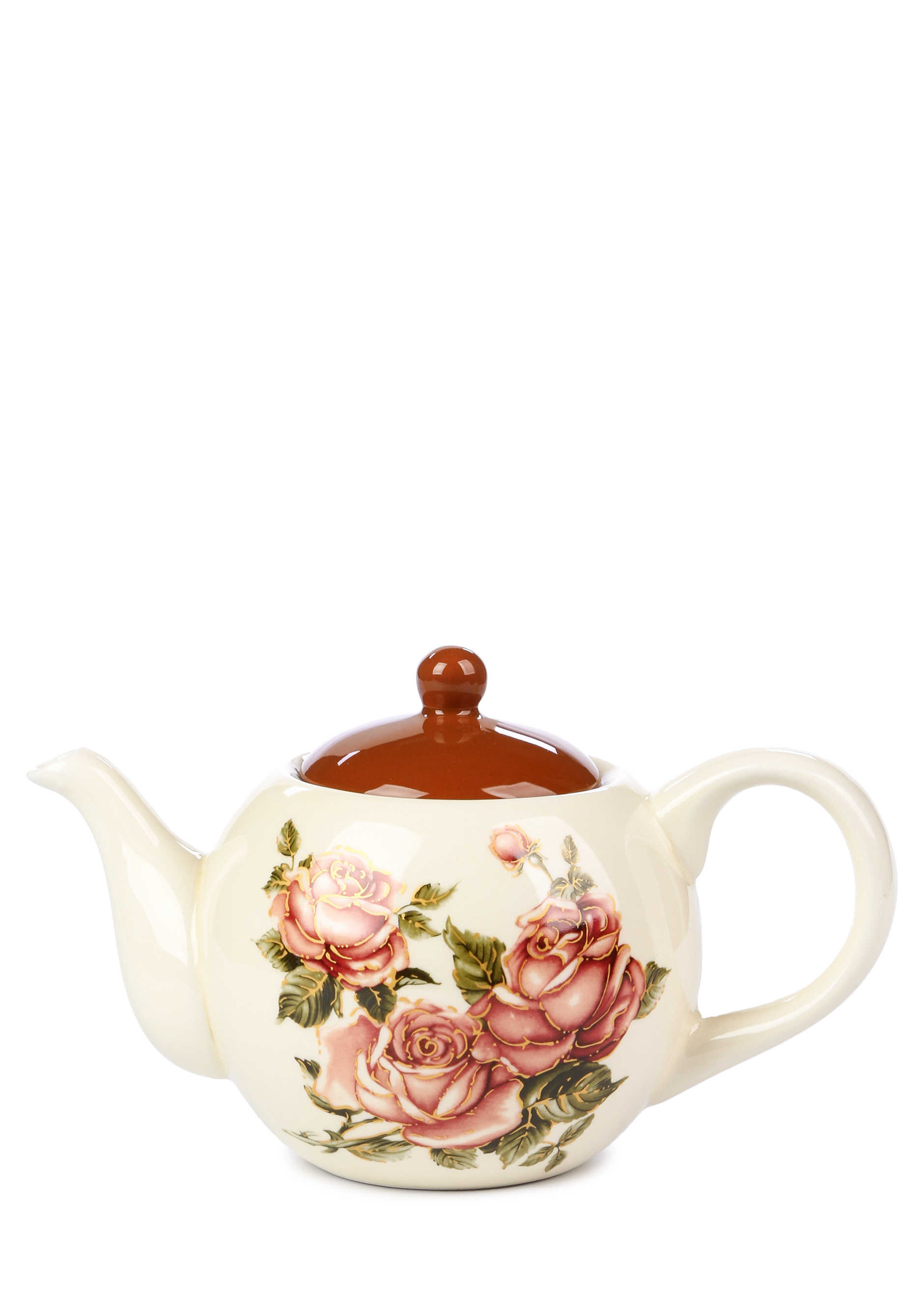 Чайник заварочный "Корейская роза", 900 мл AGNESS, цвет бежевый