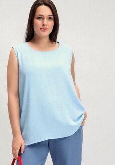 Топ свободного кроя с круглым вырезом
