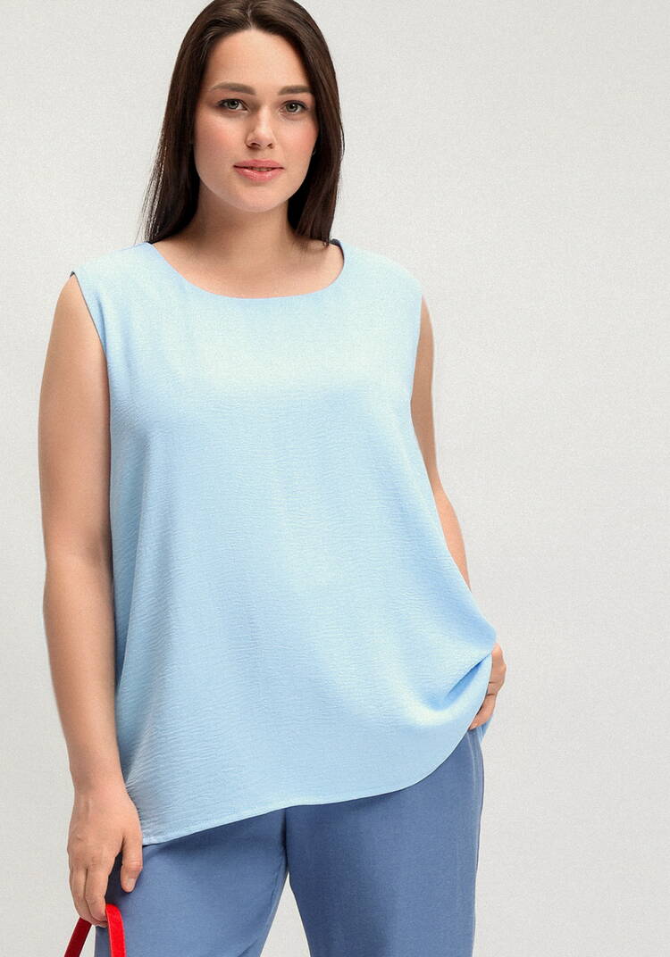 Топ свободного кроя с круглым вырезом шир.  750, рис. 16