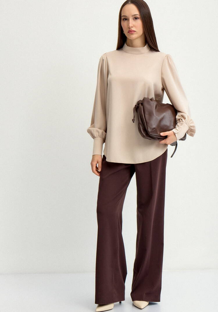 Блуза шелковая с пуговицами на вороте шир.  750, рис. 27