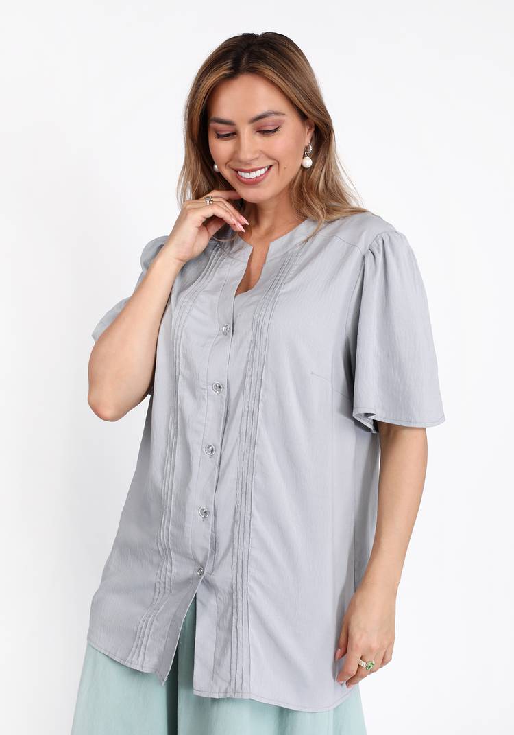 Блуза однотонная легкая шир.  750, рис. 5