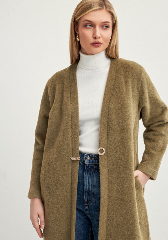 Кардиган удлиненный с пушистым ворсом шир.  580, рис. 2