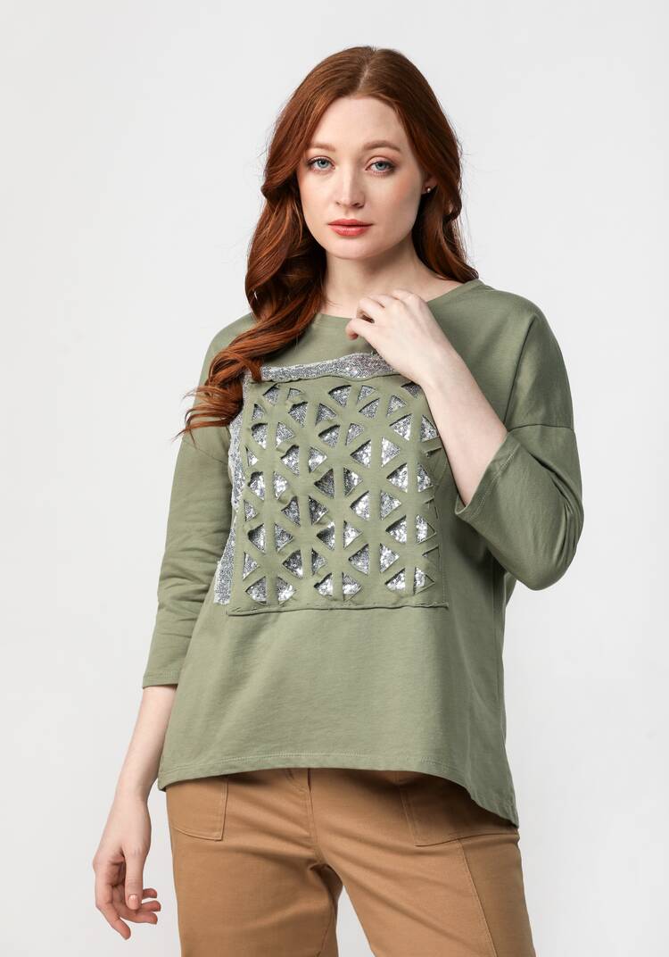 Джемпер Сверкающий принт шир.  750, рис. 9