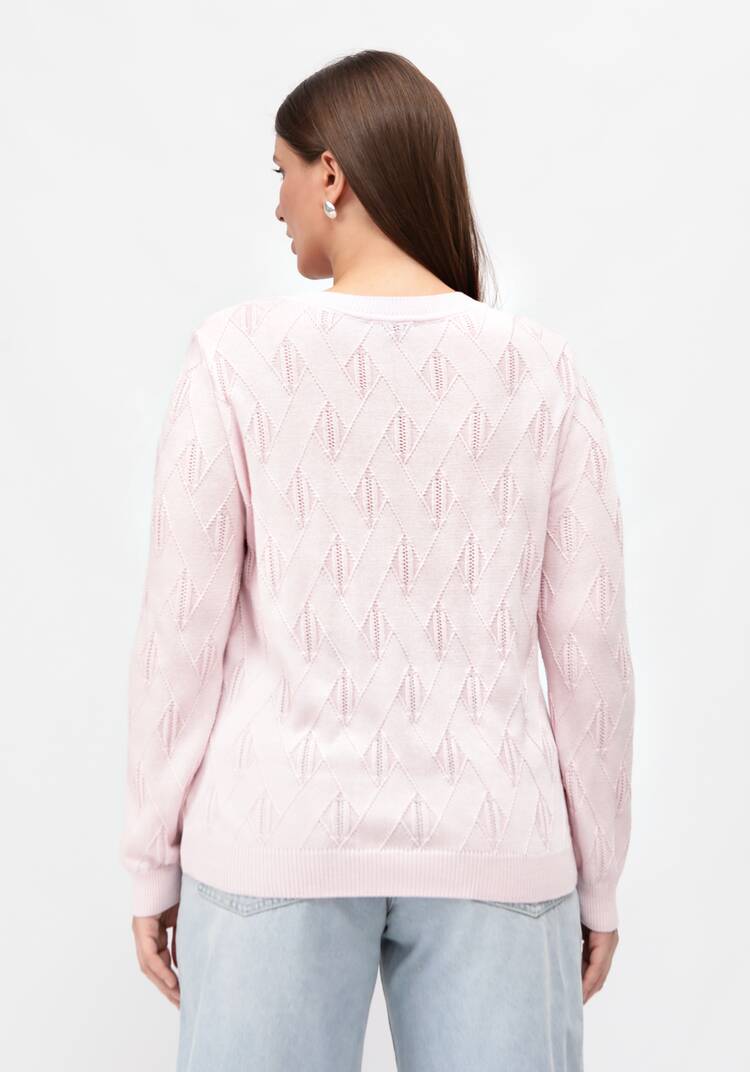 Джемпер ажурный удлиненный шир.  750, рис. 34