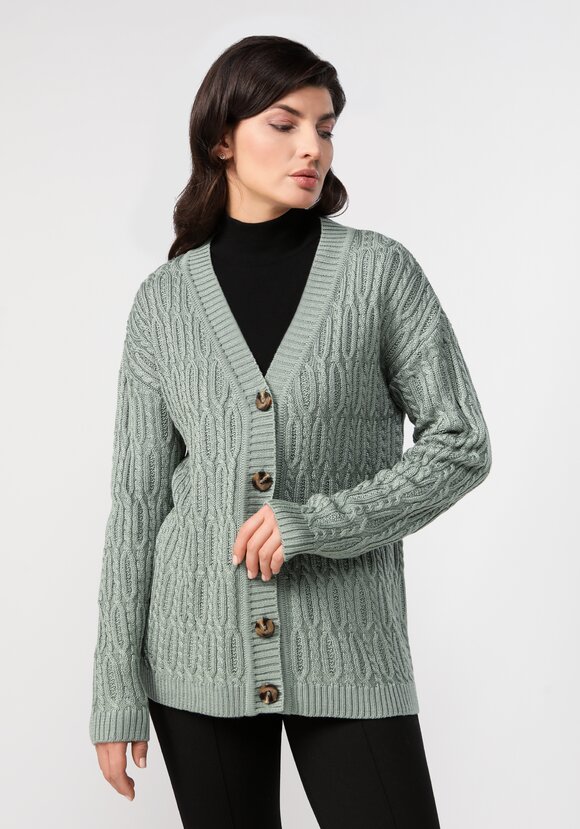 Кардиган удлиненный с объемными косами шир.  580, рис. 30