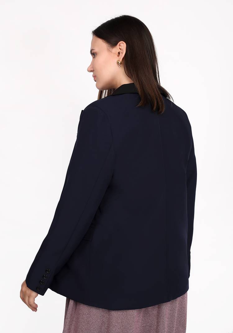 Жакет с контрастным воротом шир.  750, рис. 6