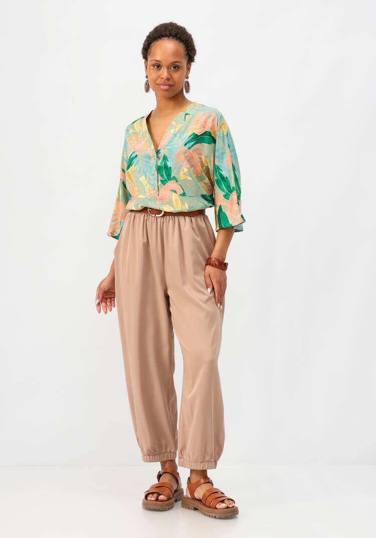 Брюки бананы на резинке с карманами шир.  750, рис. 24