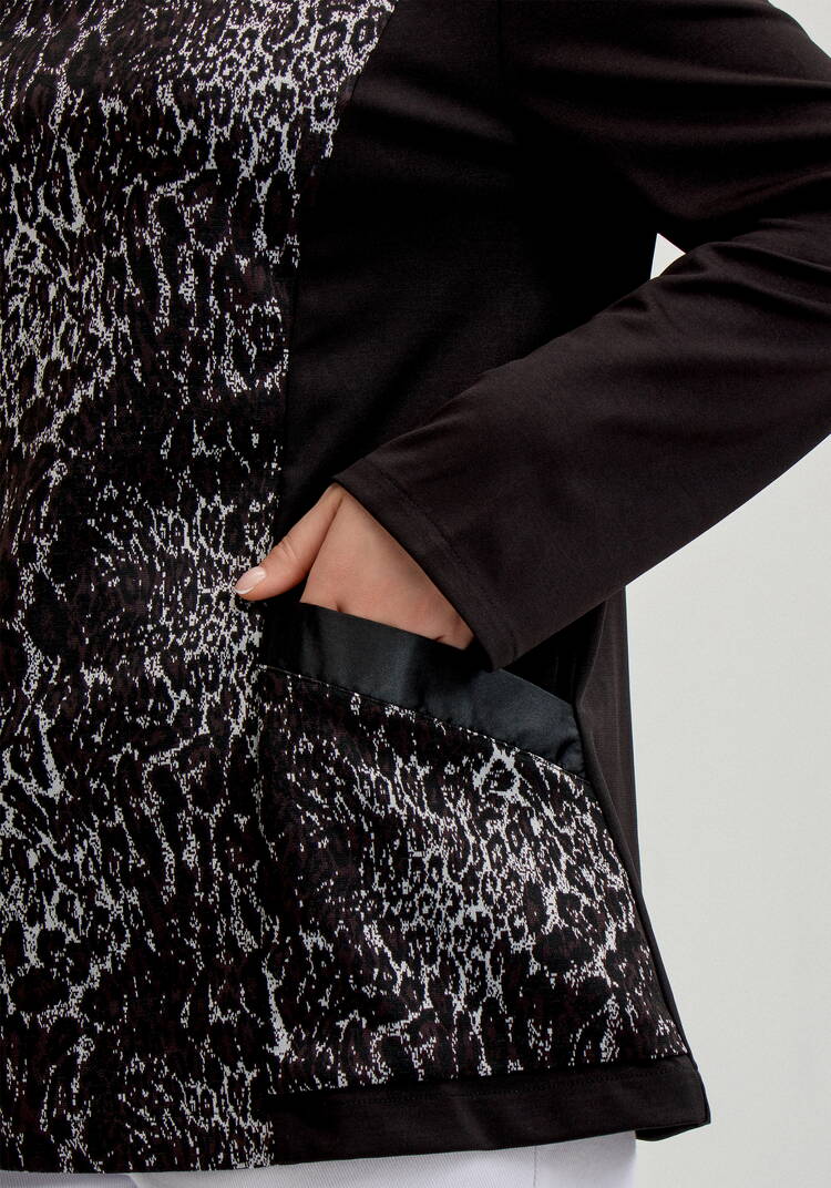 Блуза с анималистичным принтом по груди шир.  750, рис. 14