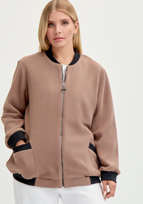 Бомбер на молнии с рибаной шир.  580, рис. 8