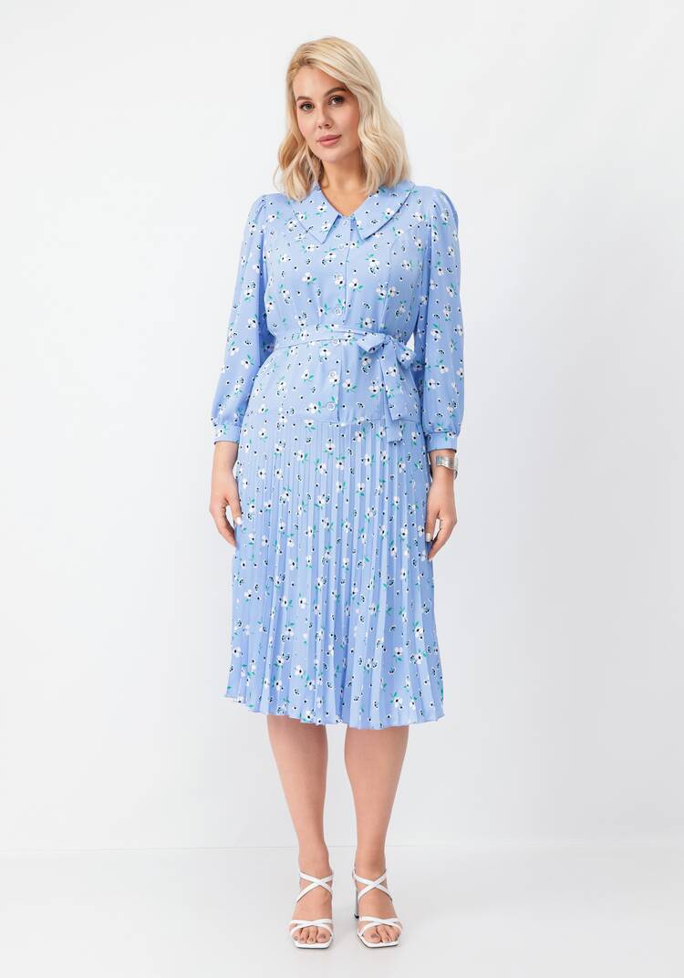 Платье прямого силуэта с юбкой-плиссе шир.  750, рис. 4