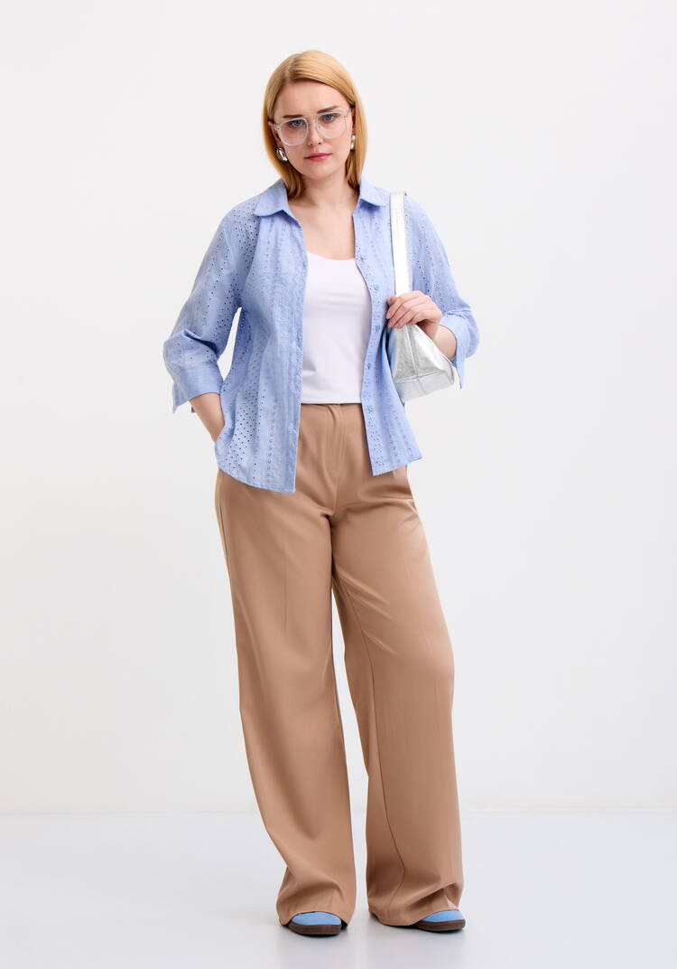 Блуза из шитья с рукавом 3/4 шир.  750, рис. 12