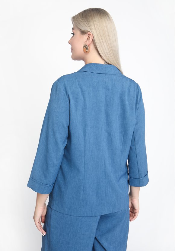 Жакет классический однобортный шир.  580, рис. 7