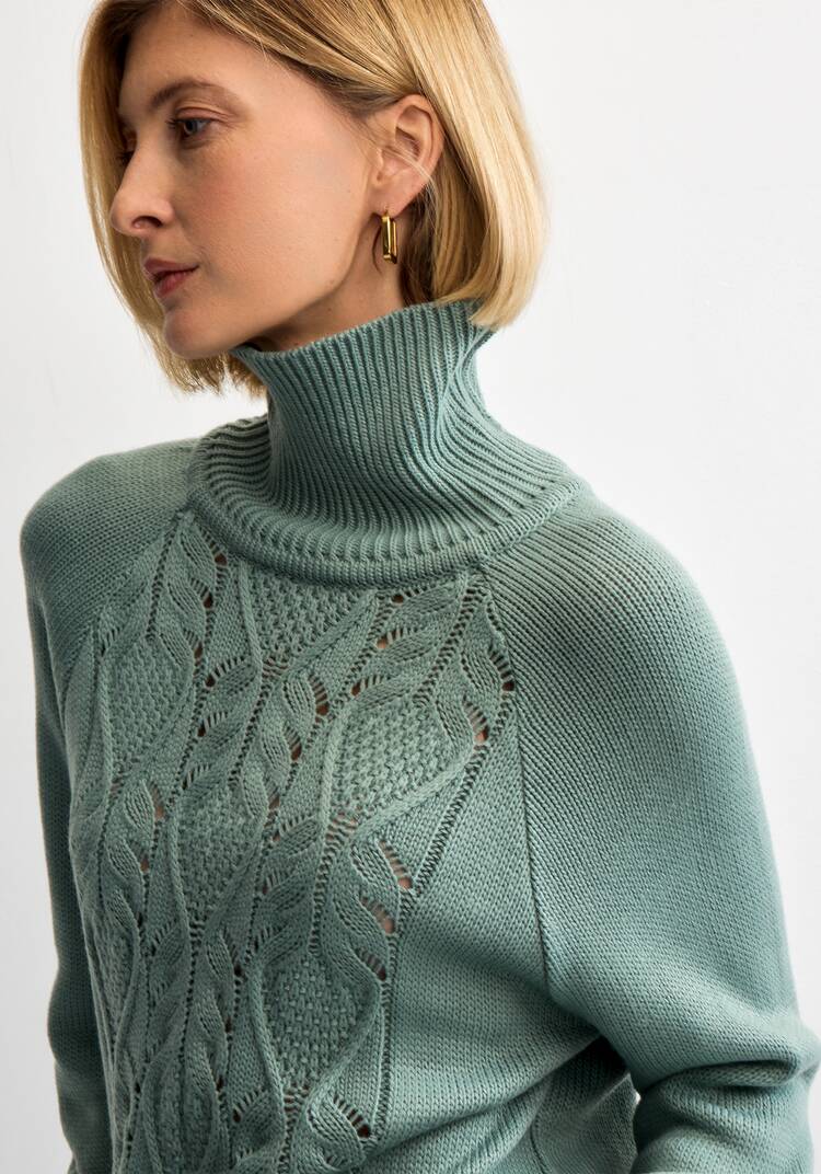 Свитер с ажурным рисунком шир.  750, рис. 7