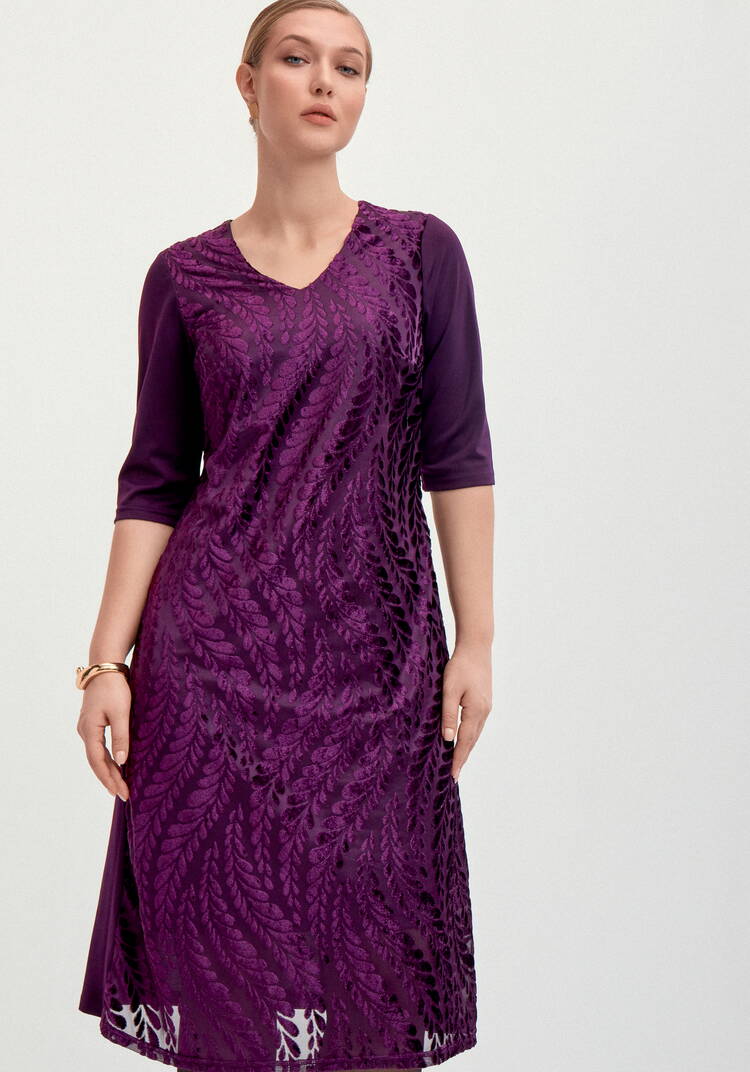 Платье из панбархата и трикотажа шир.  750, рис. 35