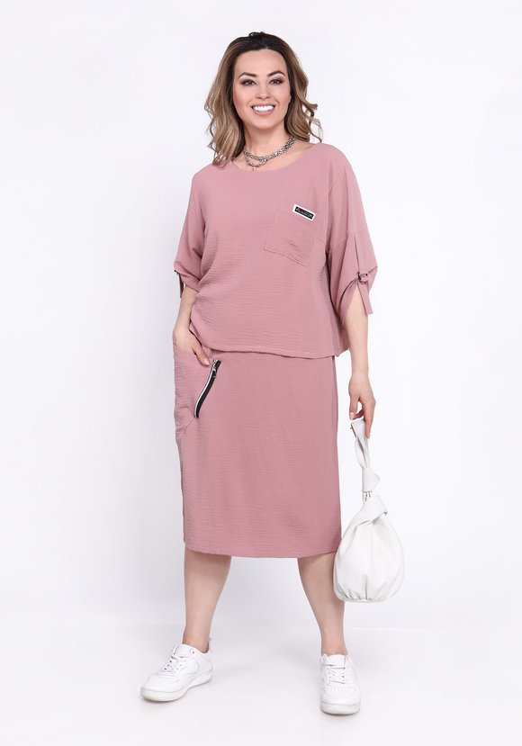 Блуза с патой на рукаве шир.  580, рис. 3