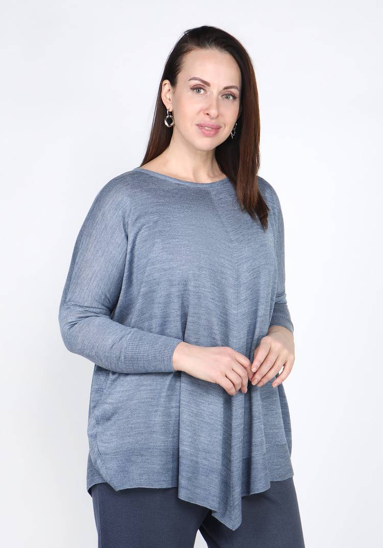 Туника тонкой вязки с ассиметричным низом шир.  750, рис. 9