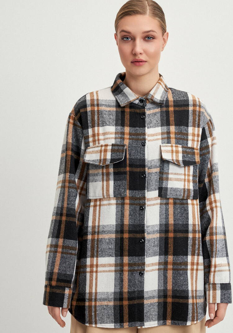 Рубашка фланелевая в клeтку шир.  750, рис. 28