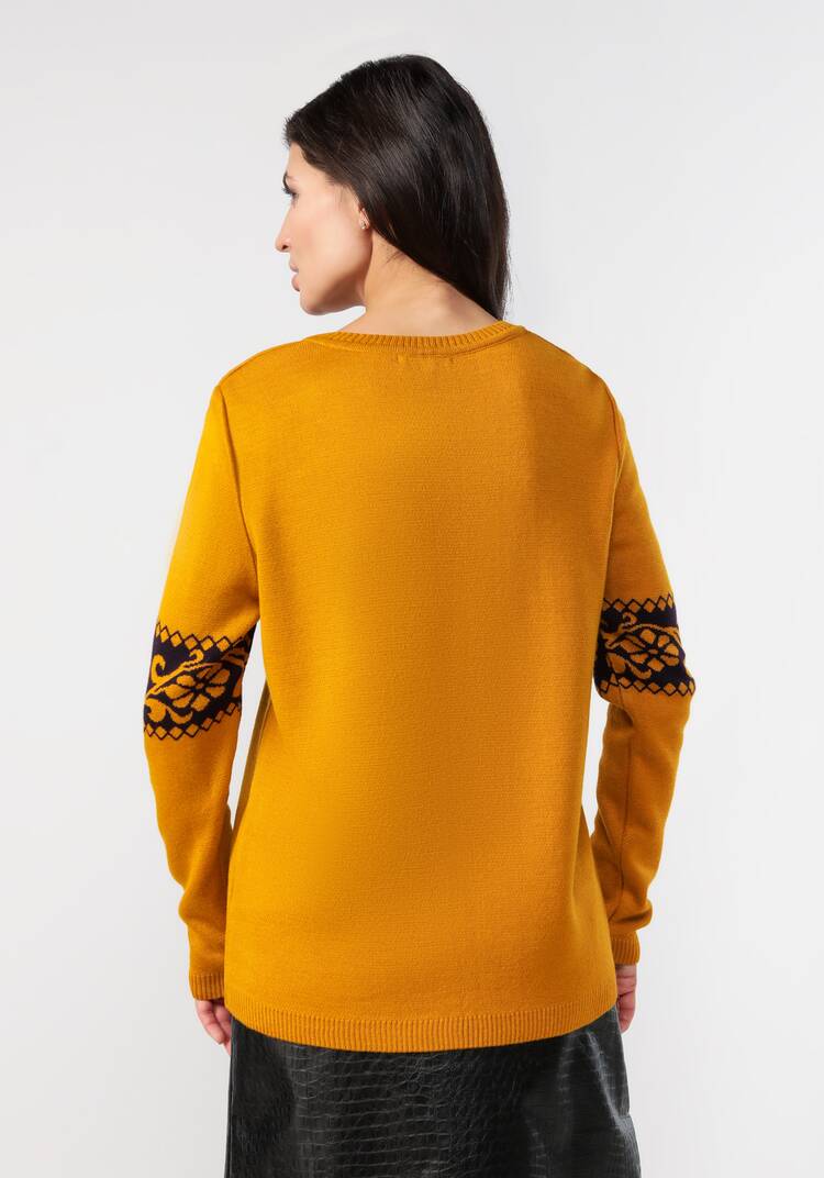 Джемпер женский с рисунком по груди и рукавам шир.  750, рис. 10