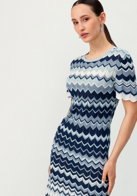 Платье с рисунком морской волны шир.  580, рис. 3