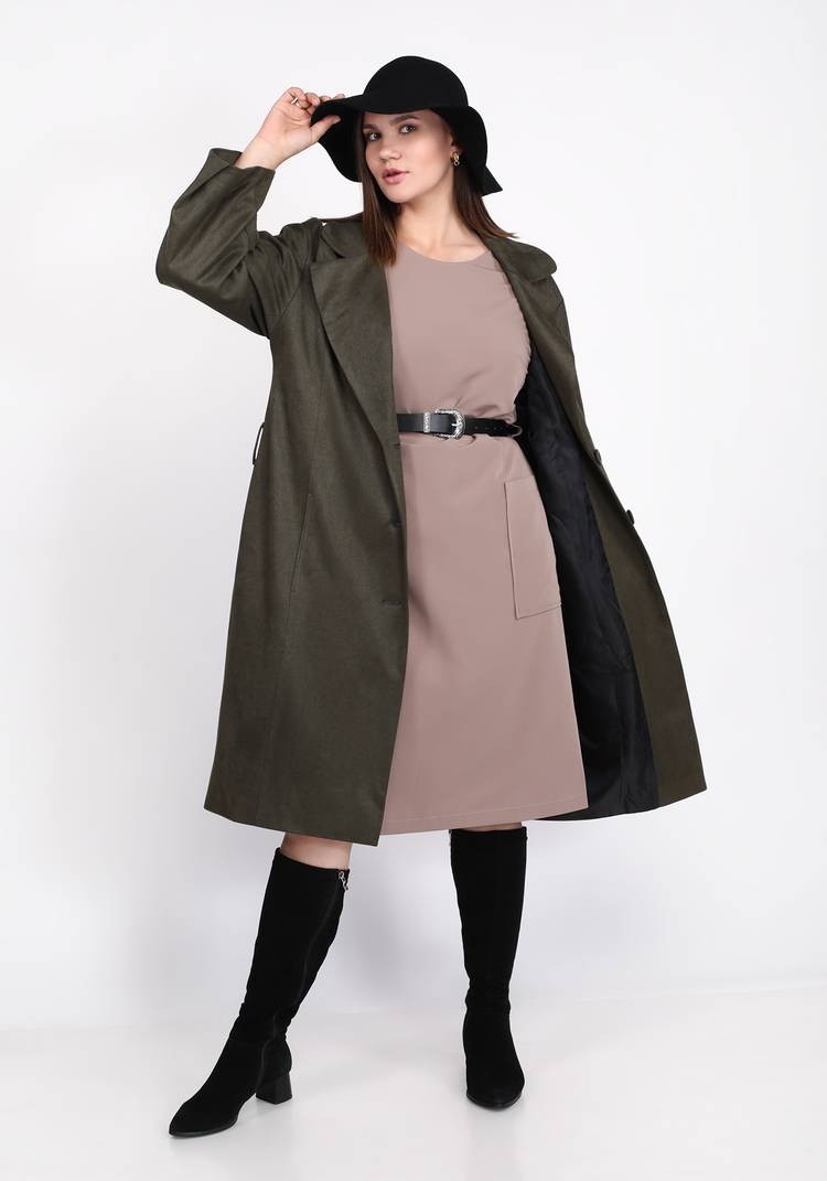 Платье с рукавами из экокожи шир.  750, рис. 8