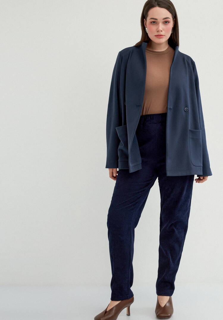 Брюки из микровельвета с комфортным поясом шир.  750, рис. 43