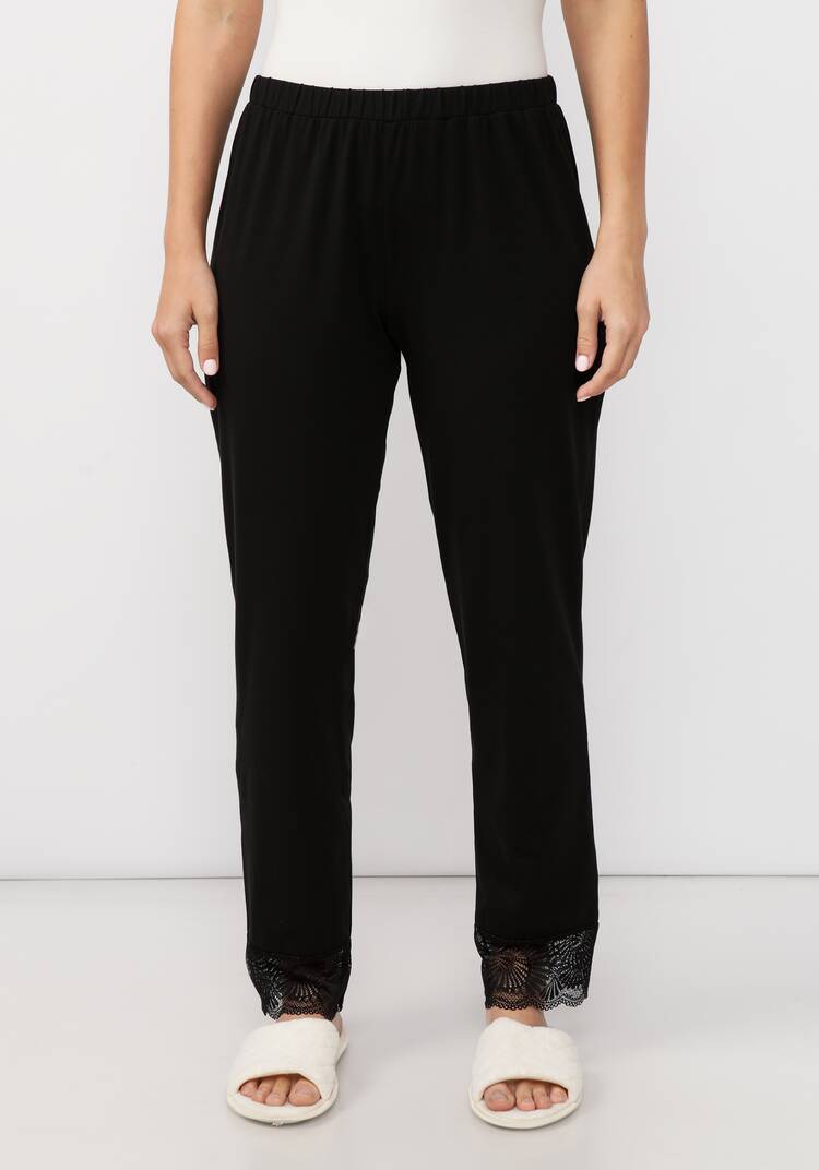 Брюки пижамные с кружевом шир.  750, рис. 4