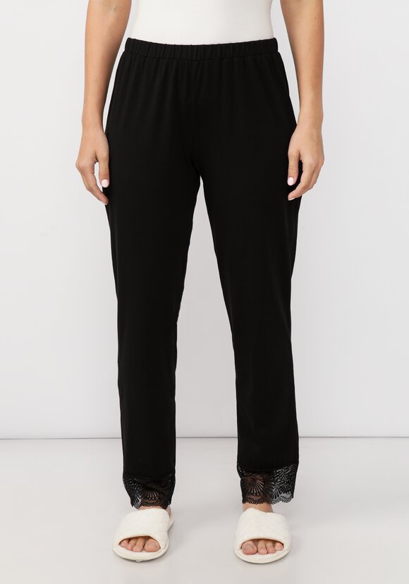 Брюки пижамные с кружевом шир.  580, рис. 4