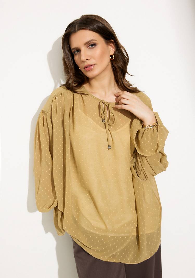 Блуза из фактурного шифона шир.  750, рис. 13