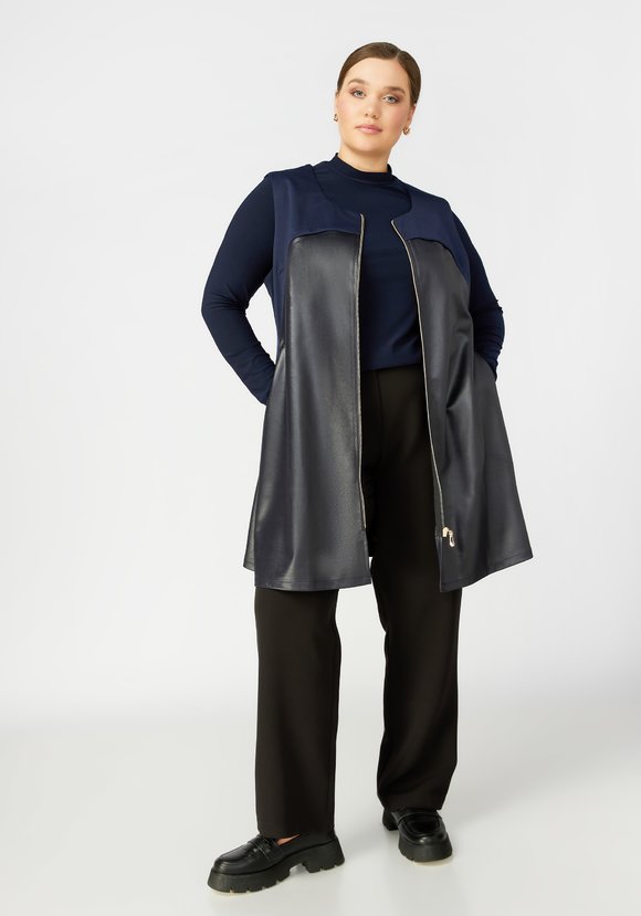 Жилет на молнии с круглым воротом шир.  580, рис. 5