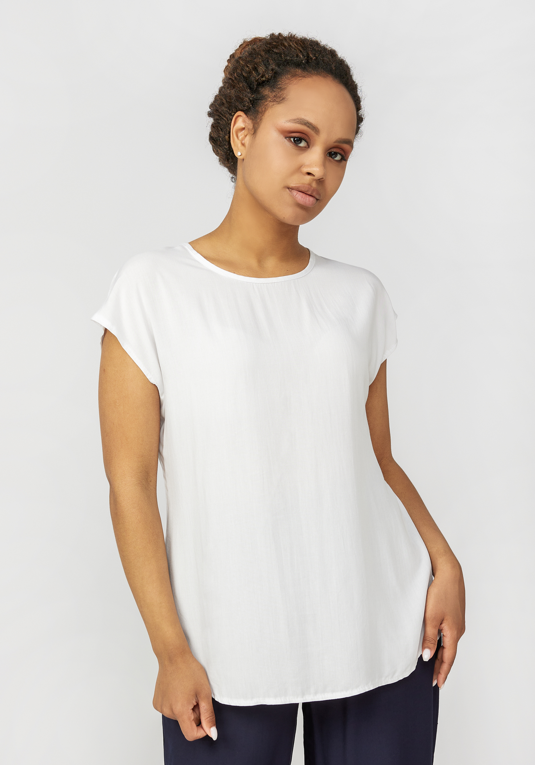 

Футболка однотонная из штапеля "Констанция", Фиолетовый