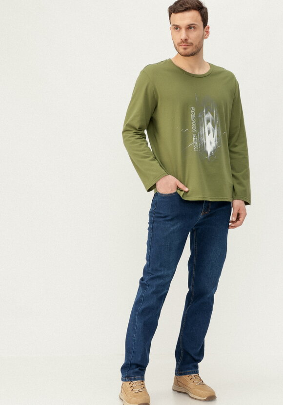 Комплект мужских лонгсливов с принтом шир.  580, рис. 20