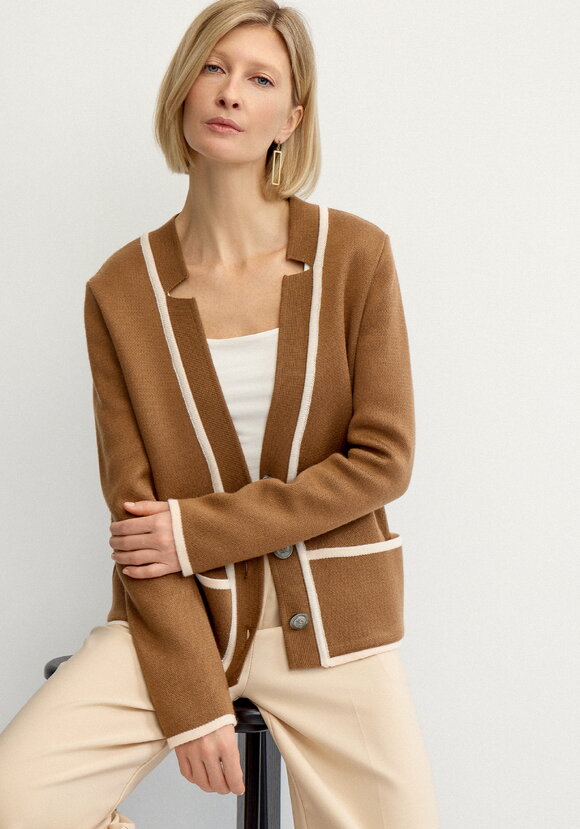 Жакет женский с контрастным кантом шир.  580, рис. 2