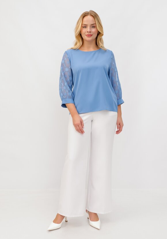 Блуза с шифоновыми рукавами 3 / 4 шир.  580, рис. 8