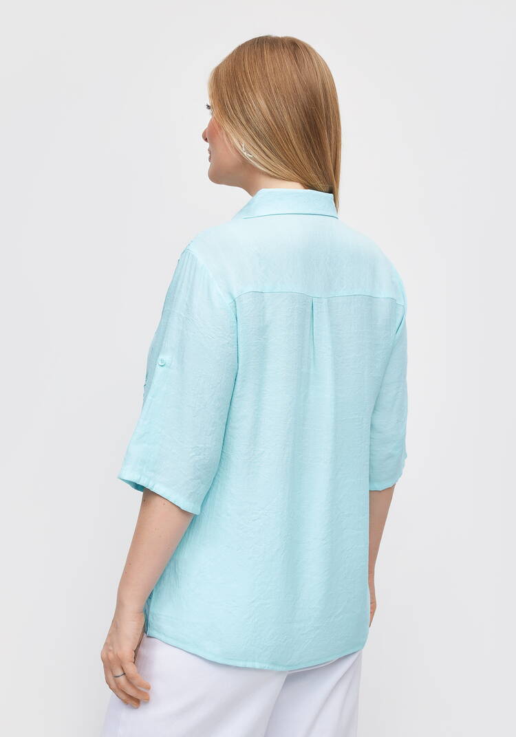 Блуза с фактурным узором на пуговицах шир.  750, рис. 9