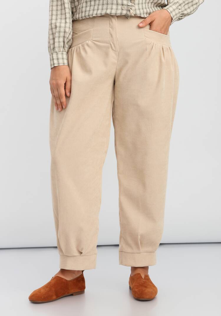 Брюки-бананы с манжетами по низу шир.  750, рис. 26