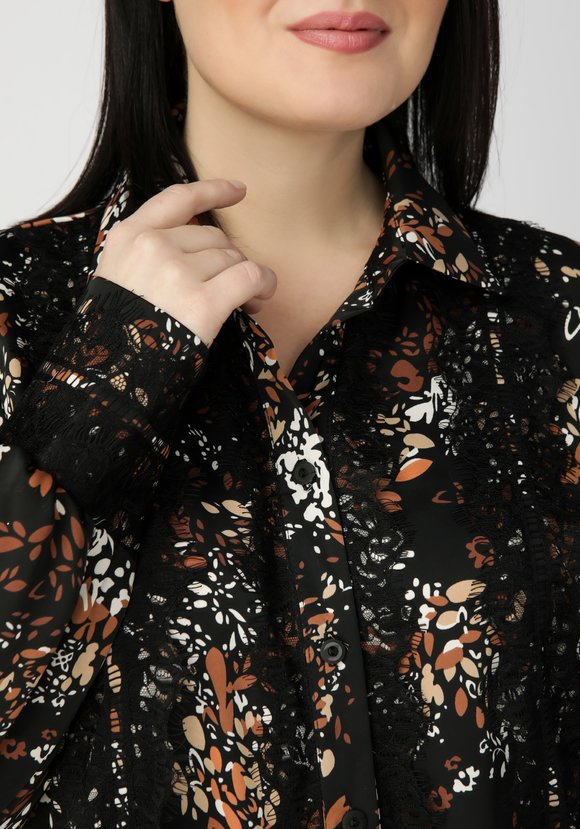 Блуза с кружевной отделкой — купить за руб в магазине Леомакс