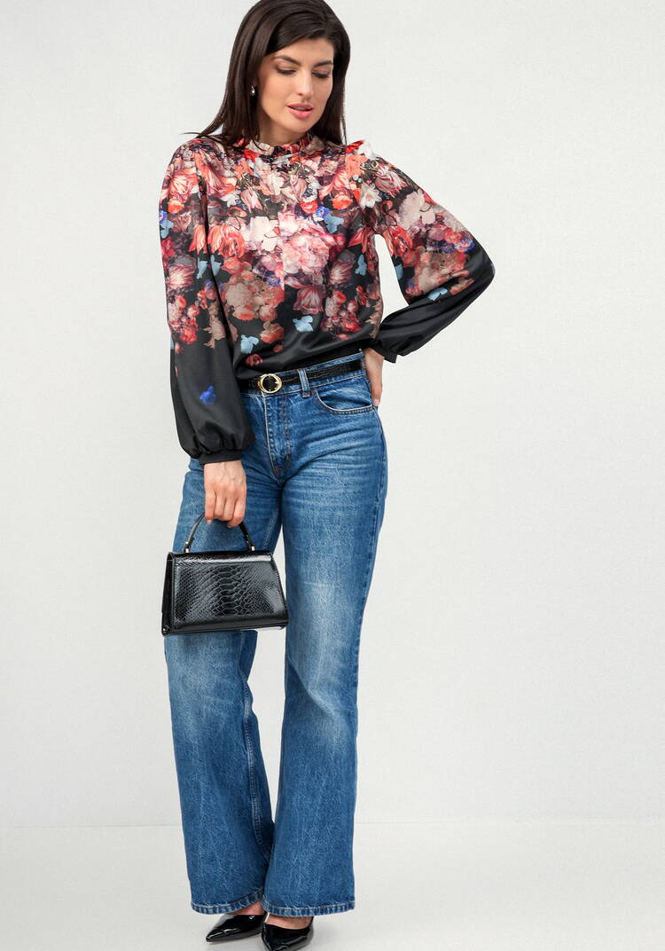 Блуза из принтованного искусственного шёлка шир.  750, рис. 10