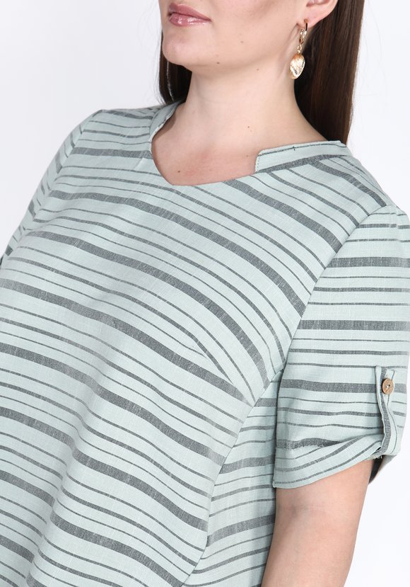 Туника с коротким рукавом в полоску шир.  580, рис. 9