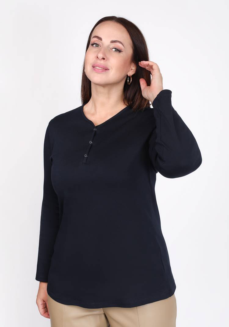 Лонгслив с округлым вырезом на кнопках шир.  750, рис. 17