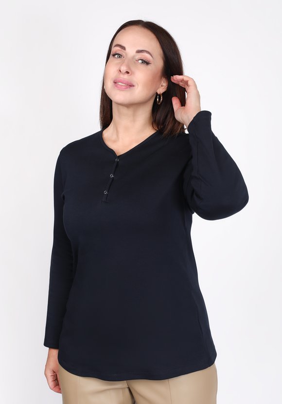 Лонгслив с округлым вырезом на кнопках шир.  580, рис. 17